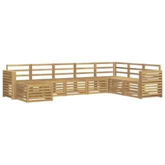 vidaXL Conjunto De Sof&aacute;s De Exterior 8 Pcs Blanco 310 X 191,5 X 73 Cm Vidaxl