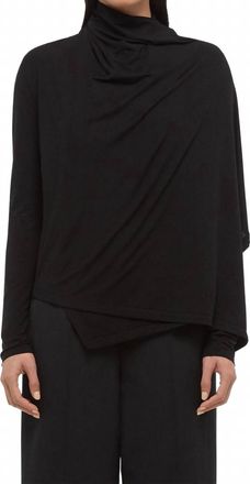 Helmut Lang Long Sleeve Scarf Top In Black