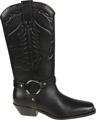 Patrizia Pepe Schoenen, Dames, Zwart, 38 EU, Cowboy Boots