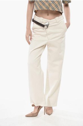 Pinko Cotton Twill Chino Pants with Belt size 40