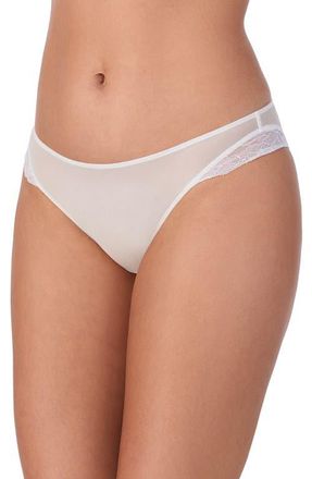 OnGossamer Luxe Lace Low Rise Bikini Briefs in White at Nordstrom, Size X-Large