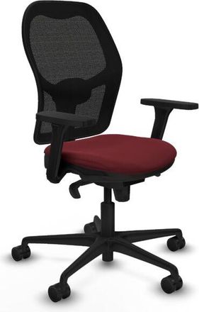 Piqueras y Crespo Piqueras Y Crespo - Jorquera Sincro Malla Negra Similpiel Granate Brazos 3d Base Nailon Ruedas 65mm Nailon