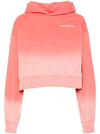 Sporty & Rich Seir logo-embroidered hoodie - Pink