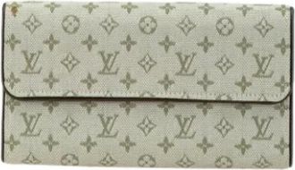Louis Vuitton Pre-owned Wallets, female, Green, Size: ONE SIZE Pre-owned Canvas Wallet