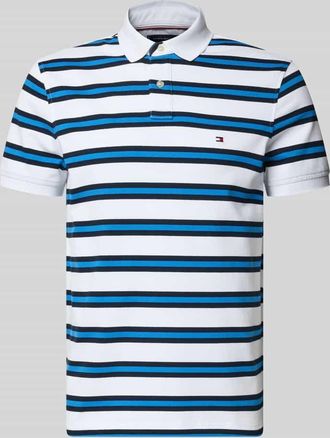 Tommy Hilfiger Regular Fit Poloshirt aus Baumwoll-Mix in Marine Melange, Gr&ouml;&szlig;e XXL