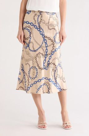 Rails Anya Print Satin Midi Skirt in Chain Links at Nordstrom Rack, Size X-Small