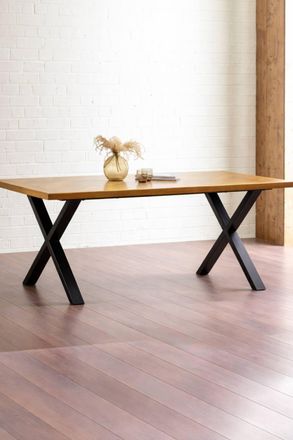 Julian Bowen Aron Rectangular 4-6 Seater Dining Table in Brown