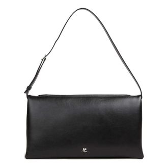 Courr&egrave;ges Cuff Leren Tas - Dames - Schoudertassen - Zwart - ONE Size - Leer - Tassen