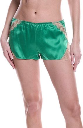 Kiki De Montparnasse Kiki de Montparnasse Lace Inset Silk-Blend Tap Short