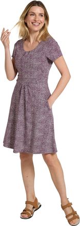 Mountain Warehouse Orchid Patterned Womens UV Dress - UPF50+ Beach Dress, Lightweight, Breathable, Pockets - Burgundy, Size 8