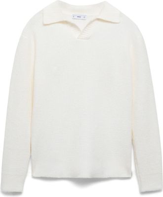 Mango Polo Sweater in Off White at Nordstrom, Size Medium