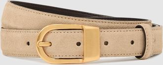 Reiss Stone Leather Curved-buckle Belt, XL
