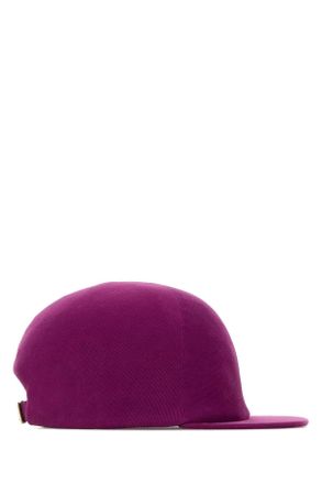 Balenciaga Hat Cotton Twill Baseball Cap - Purple