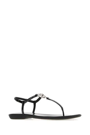 Gucci Womens Black Leather Sandals Neronero Sandali