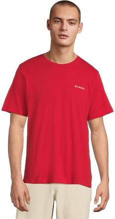 Columbia Thistletown Hillstm Short Sleeve Mens Clothing Mountain Red : 2XL, Polyester/Cotton