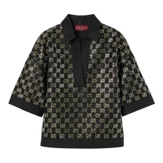 Gucci Top de Tweed de Lana con Lam&eacute; - Tops - Mujer - Multicolor - XS