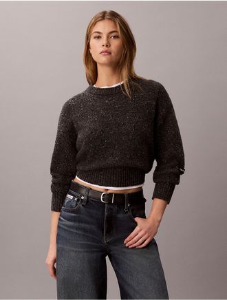 Calvin Klein Jeans Calvin Klein Womens Relaxed Crewneck Sweater - Grey - XS