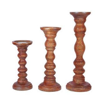 Mela Artisans Willow Pillar Candleholder Set in White at Nordstrom