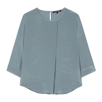 Luisa Cerano Dames, Blouses & Shirts, Blauw, Maat: S Zijde