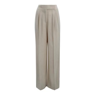 Etro Etro, Wide Trousers, female, Beige, Size: 2XS Wide-leg Trousers with Pleats