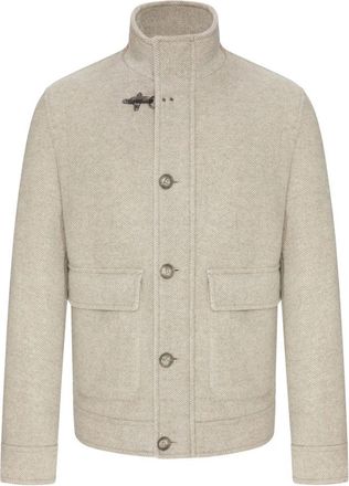 Fay Wool Bomber Jacket - Heren - Winterjassen - Beige - S - Wol - Jassen