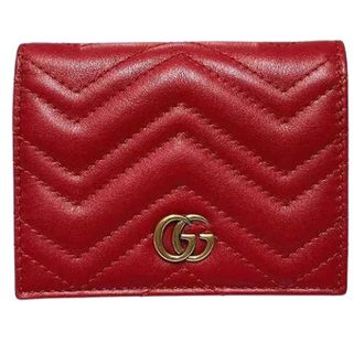 Gucci Pre-owned Wallets, female, Red, Size: ONE SIZE Pre-owned GG Marmont Leather Wallet
