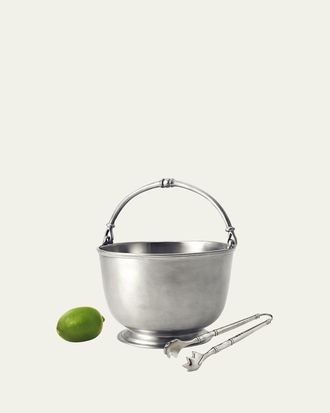 Match Pewter Bar Ice Bucket with Tongs