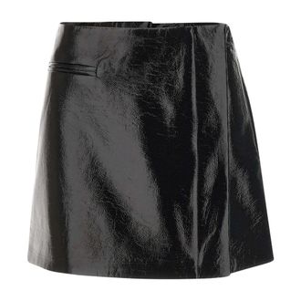 Courr&egrave;ges Rokken, Dames, Zwart, S, Katoen, One Minute Vinyl Rok