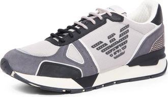 Armani Donkergrijs Zwart Lichtgrijs Sneakers - Heren - Sneakers - Grijs - 43 1/2 EU - Schoenen