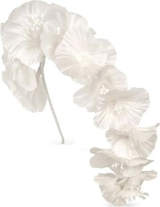 Jennifer Behr Cerchietto a fiori - Bianco