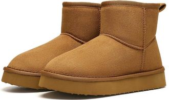 Generic NYSBH Pallene Winter Plush Lining Womens Ankle Boots Thick Bottom Leisure Snow Boots Fluffy Warm Comfy Outdoor Cotton Boots For Women