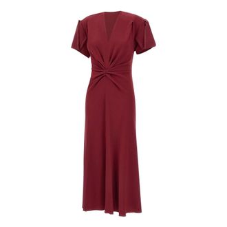 Victoria Beckham Dames, Jurken, Rood, Maat: 2XS Viscose