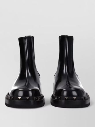 Valentino Garavani leather studded ankle boots