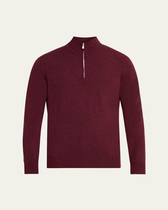 Brunello Cucinelli Mens Cashmere Quarter-Zip Sweater