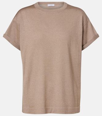 Brunello Cucinelli T-shirt in misto cashmere e seta