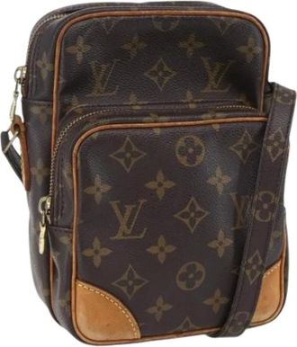 Louis Vuitton Pre-owned Cross Body Bags, female, Brown, Size: ONE SIZE Pre-owned Canvas Cross Body Bag