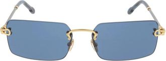Fred Perry Rechthoekige Zonnebril - unisex - Accessoires - Geel - Maat: ONE Size