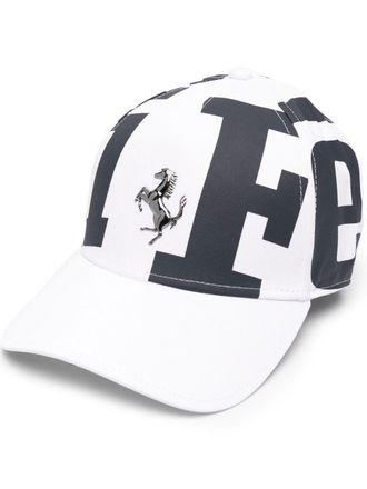 Ferrari Cappello da baseball con stampa - Bianco