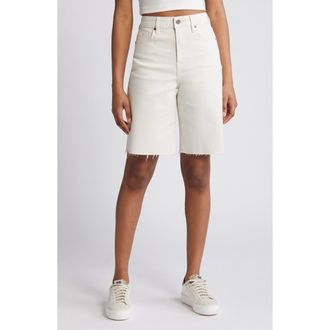 Hidden Jeans High Waist Bermuda Denim Shorts in Sea Salt at Nordstrom, Size Medium