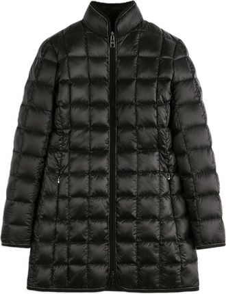 Fay Black Flared High Collar Quilted Jacket