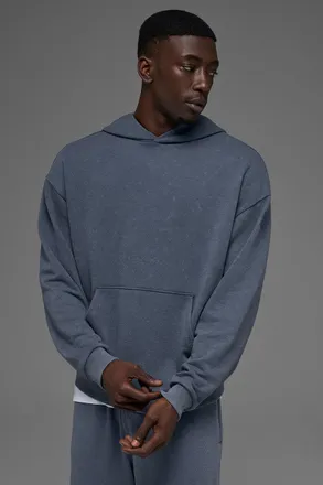 Alo | Chill Vintage Wash Hoodie in Bluestone Wash, Size: Medium