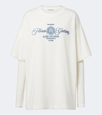 Acne Studios Camiseta de jersey de algod&oacute;n bordada