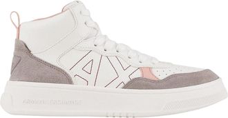 A|X Armani Exchange Dames/Dames Kleurblok High Top Trainers (Wit/Roze)