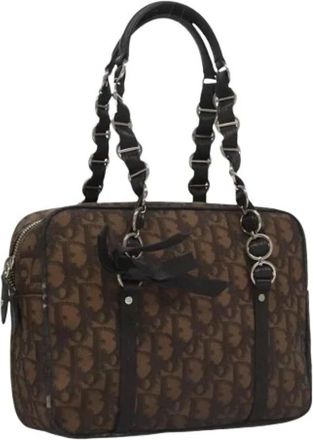 Dior Pre-owned Handbags, female, Brown, Size: ONE SIZE Pre-owned Vintage Plastic Hand Bag