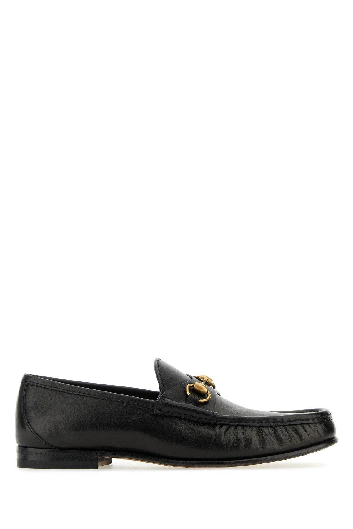 Black Gucci Leather Slip-On Shoes: Shop up to −53% | Stylight
