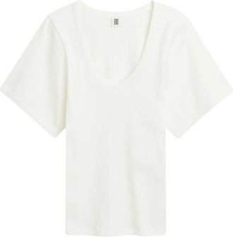 By Malene Birger Lunai Stijlvol T-shirt - Dames - T-shirts - Wit - S - Tops