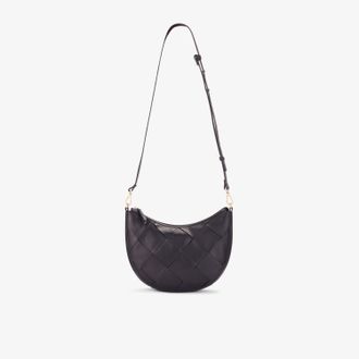 Clarks Womens Bea WovenCross Black Leather Bags - One Size