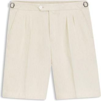 BOSS Tapered-fit shorts in linen twill