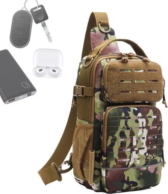 Generic Fly Fishing Sling Pack,with Water Bottle Holder Tackle Storage,Tackle Bag - for Camping Men Travel Hiking Outdoor Gym Sports Adventure