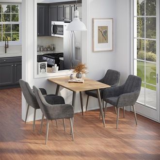 Vicco Mesa De Comedor Beaver, Goldkraft Roble/gris, 80 X 70 Cm Extensible, Vicco